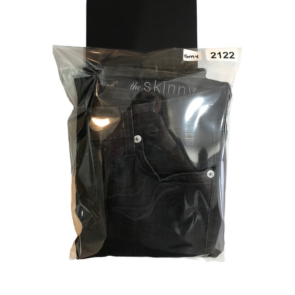 7 For All Mankind Womens Skinny Jeans Mid-Rise Black Dark Wash Cotton Stretch 26 - Picture 9 of 9